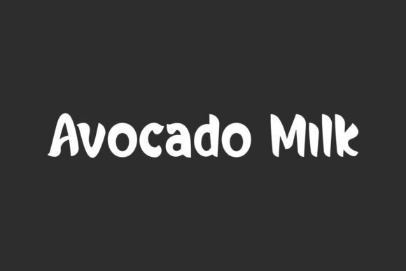 Avocado Milk: A Playful Display Font for Modern Web Design
