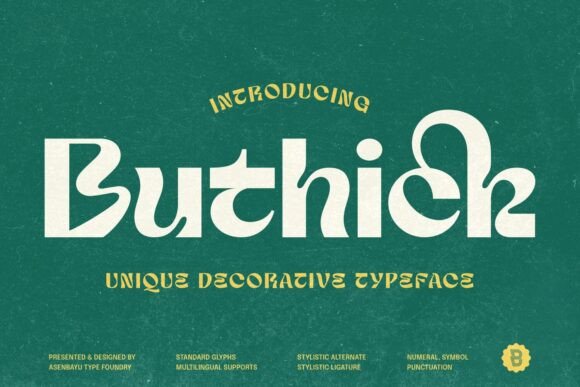 Buthick: A Bold Display Font That Brings Handmade Designs to Life