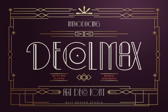 Decolmax Art Deco Typeface: Elevate Your Craft and Product Designs with Timeless Elegance