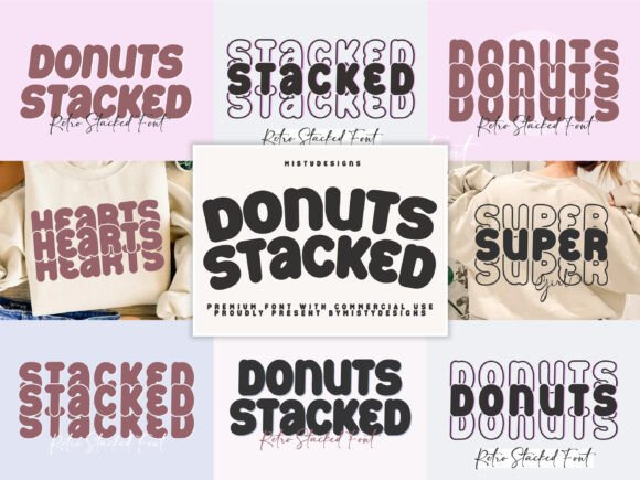 Donuts Stacked Bundle: A Playful Display Font for Modern Editorial Design