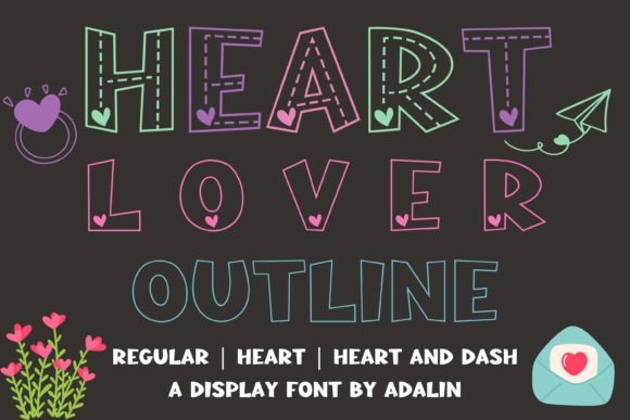 Heart Lover Outline Font: A Playful Touch for Branding That Stands Out