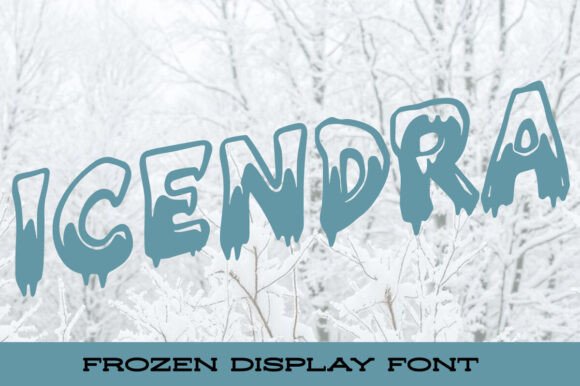 Icendra: A Frosty Display Font for Winter-Themed Web Design