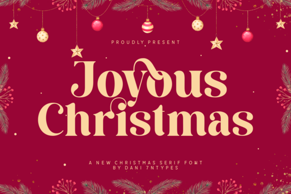 Joyous Christmas: A Festive Serif Font That Elevates Small Business Branding