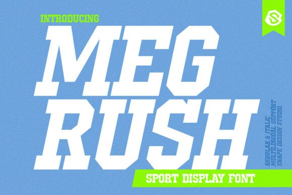 Megrush: A Bold Sport Sans Serif Font for High-Energy Campaigns