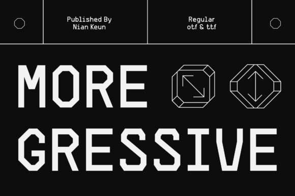 Moregressive: A Tech-Inspired Display Font for Modern Branding