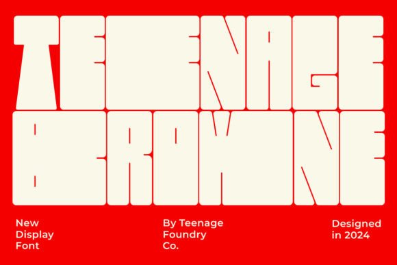 Teenage Browne: A Bold Display Font for Modern Editorial Design