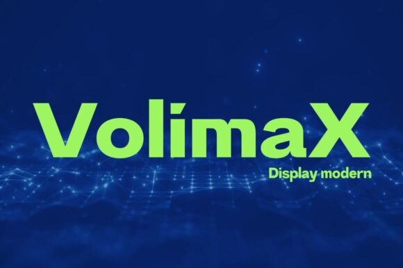 Volumax: A Bold Display Font for Handmade Labels, Invitations, and Craft Designs