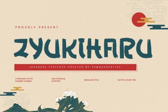 Zyukiharu: A Modern Japanese Font for Handmade Labels, Invitations & More